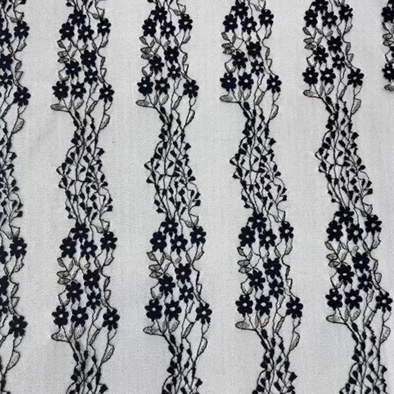 Eyelet Jacquard Kids Nylon Foil Lace Fabric for Women's Wear Wholesale 2